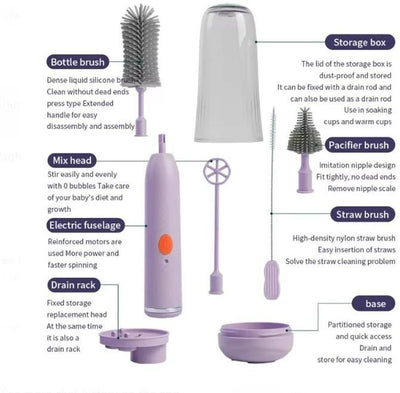 Bottle Brush, Teacup Brush Cleanning and Charging Brush